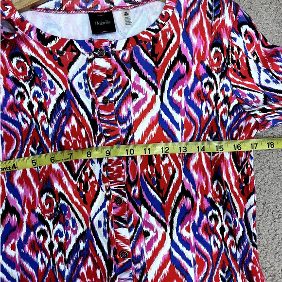 Women's Red Boho Rafaella Long Sleeve Shirt M - Picture 6 of 6